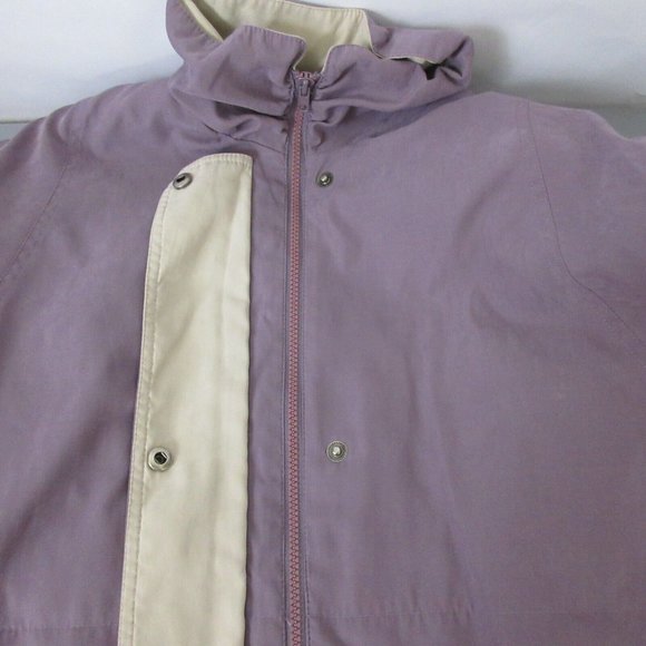 London Fog Limited Edition Jacket Size Small Plum All Weather Lined Zipper Snap - Picture 8 of 9